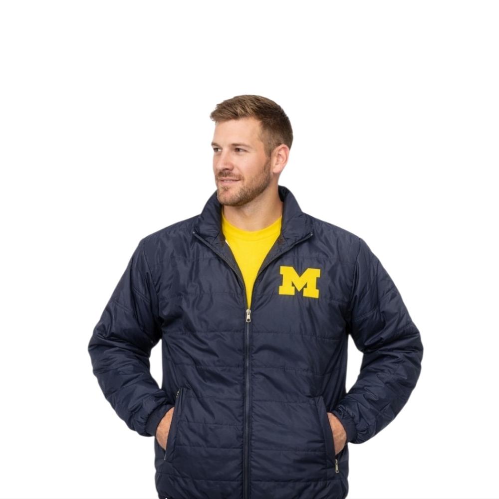 Michigan Puffer Coat In Collab With Champion - Picture 2 of 12